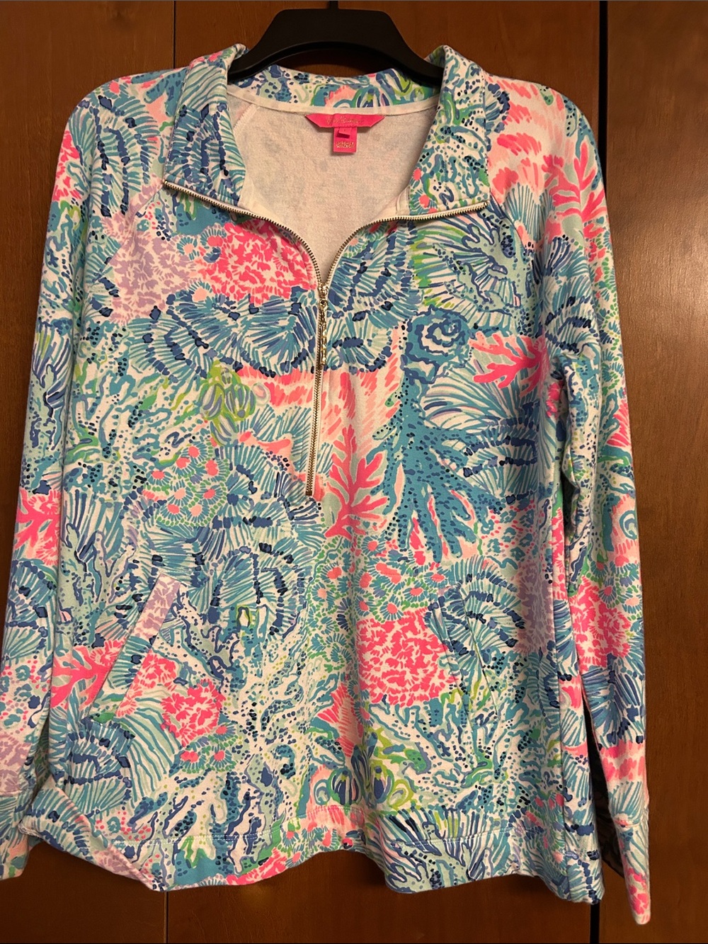Lilly Pulitzer Multi-Color Coral Reef Half-Zip Pullover